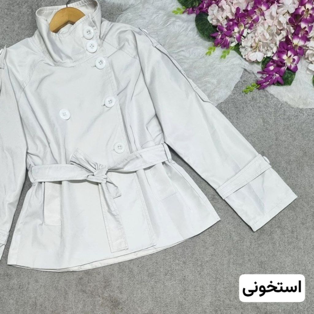 قیمت ارزان بارانی زنانه طرح دلتا