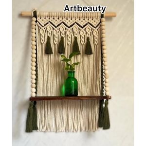 دیوارکوب شلف چوبی مهره دار طرح ترنم