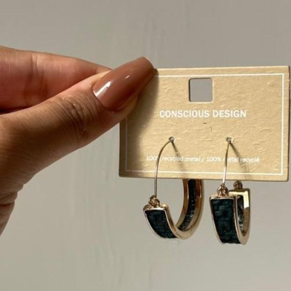 گوشواره حلقه ای زنانه مدل حصیری - accessory_vay - Gosh 030