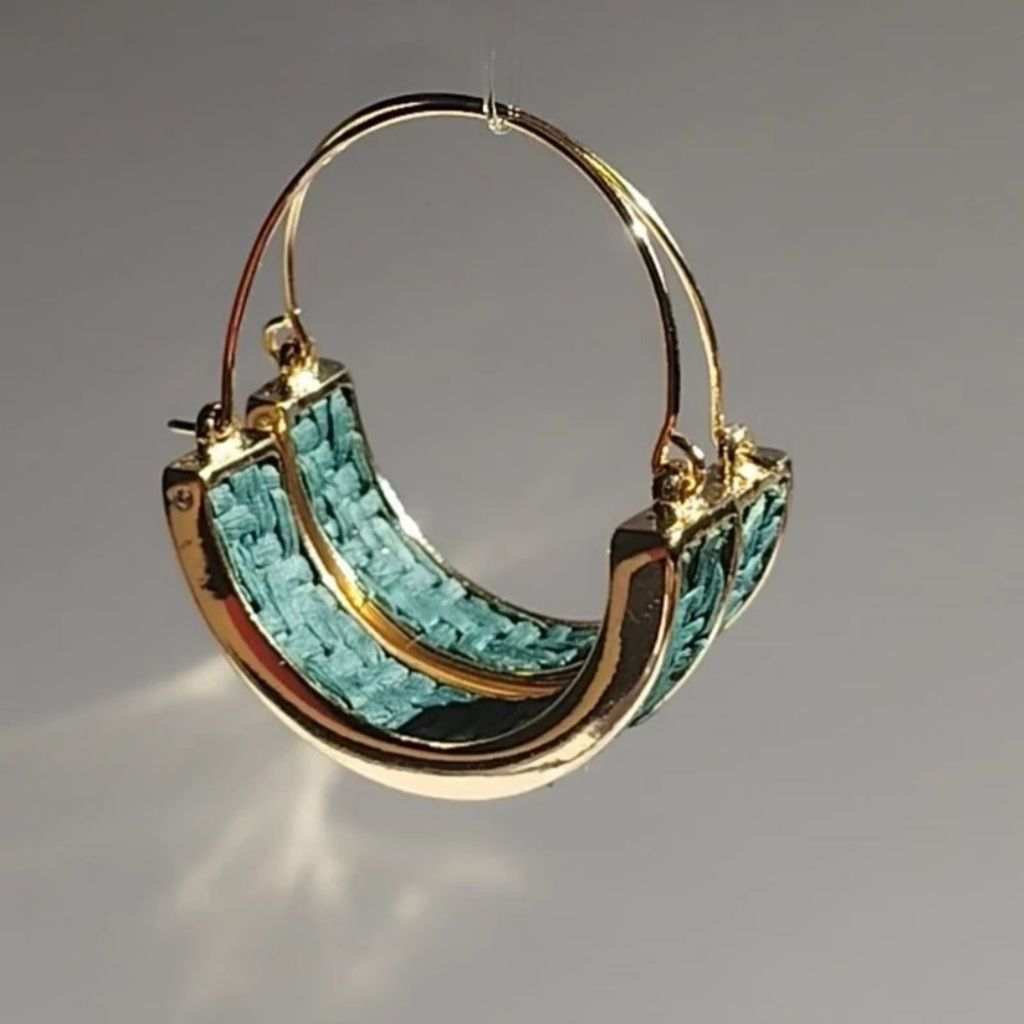 مشخصات گوشواره حلقه ای زنانه مدل حصیری - accessory_vay - Gosh 030