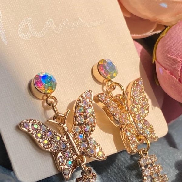 گوشواره آویز میخی زنانه مدل پروانه - accessory_vay - Gosh 034