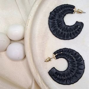 قیمت ارزان گوشواره میخی زنانه مدل حصیری - accessory_vay - Gosh 037