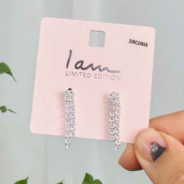 گوشواره میخی زنانه مدل آویز نگینی - accessory_vay - Gosh 038