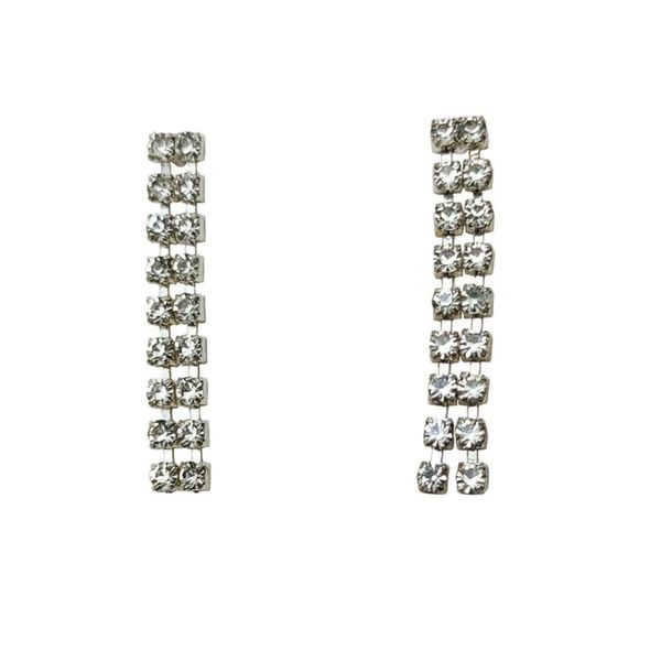 گوشواره میخی زنانه مدل آویز نگینی - accessory_vay - Gosh 038