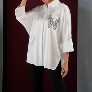 قیمت شومیز ساتن پروانه ای 