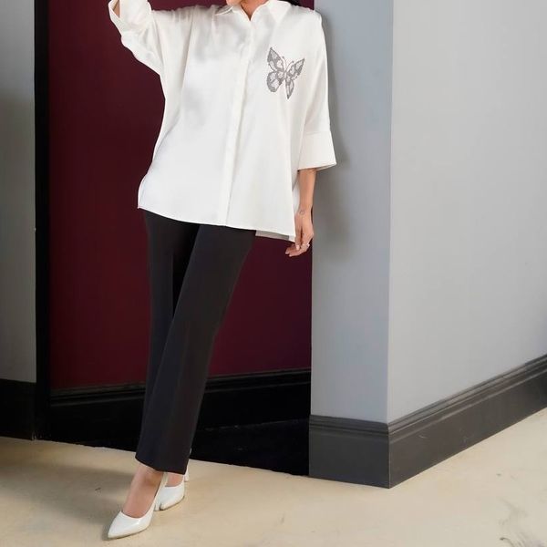 شومیز ساتن پروانه ای 