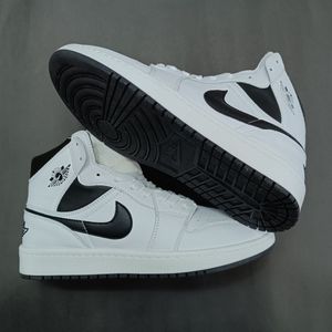 خرید انلاین کتونی مردانه جردن 1 ساقدار سفید مشکی