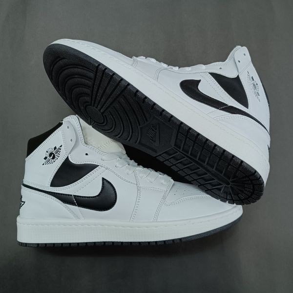 کتونی مردانه جردن 1 ساقدار سفید مشکی