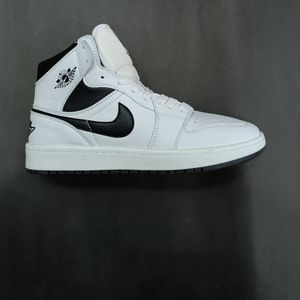 خرید انلاین کتونی مردانه جردن 1 ساقدار سفید مشکی