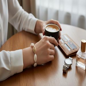 دستبند زنانه مدل صدفی از جنس صدف دریایی