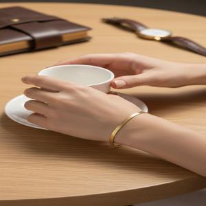 خرید اینترنتی دستبند زنانه زنجیری مدل ماری 0.3 از جنس استیل