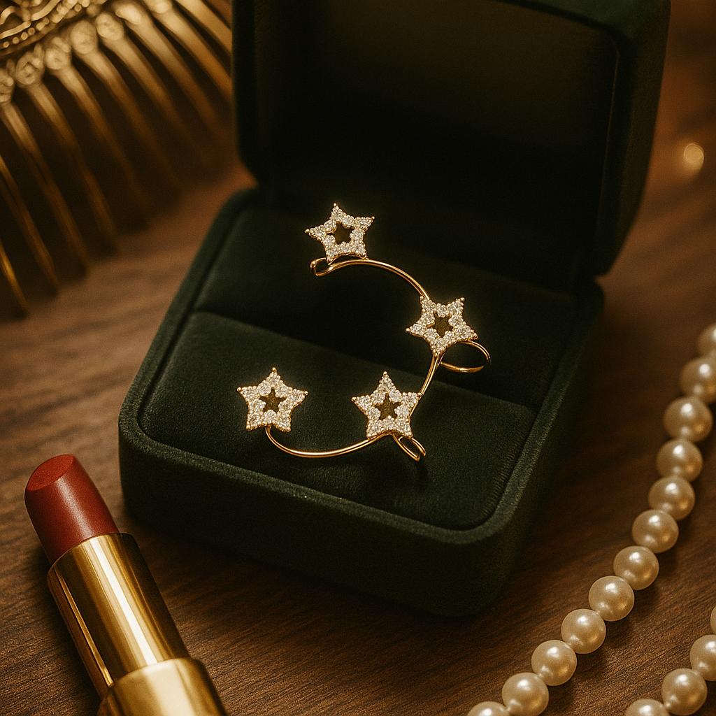 خرید آنلاین گوشواره زنانه ایرکاف مدل ستاره از جنس ابکاری رادیوم