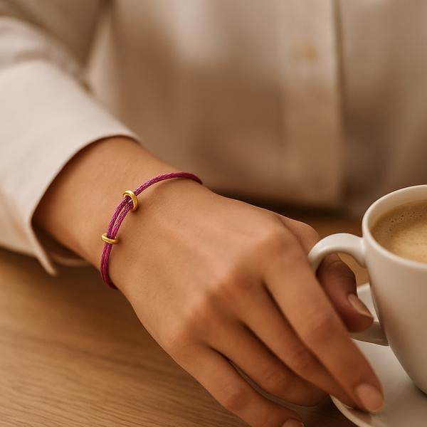 دستبند زنانه بنگل مدل کنفی از جنس استیل