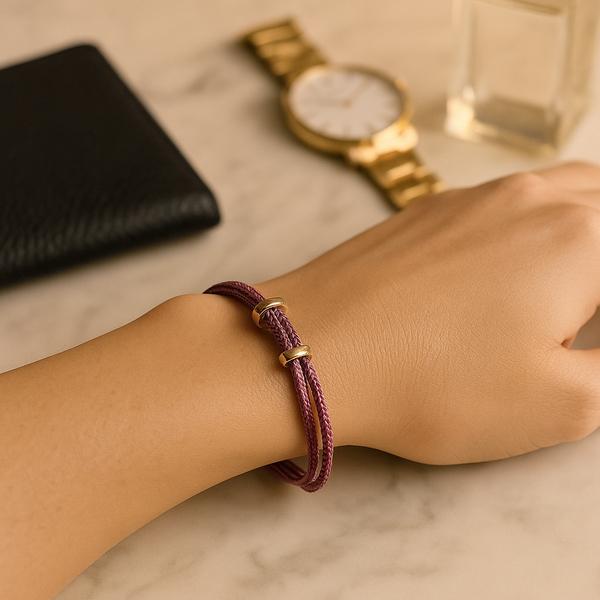 دستبند زنانه بنگل مدل کنفی از جنس استیل