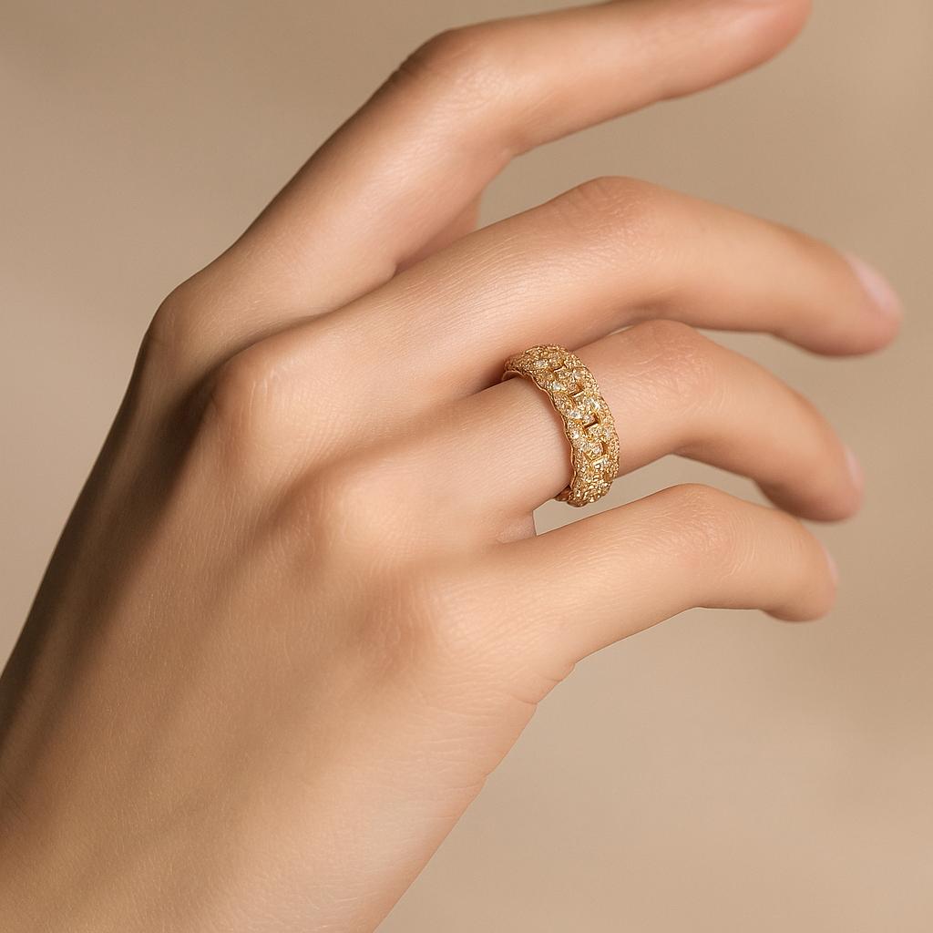 قیمت انگشتر زنانه کارتیر طرح نگین دار از جنس ابکاری رادیوم