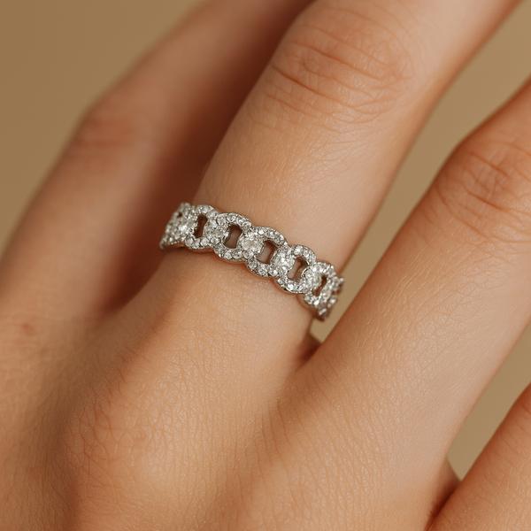 انگشتر زنانه کارتیر طرح نگین دار از جنس ابکاری رادیوم