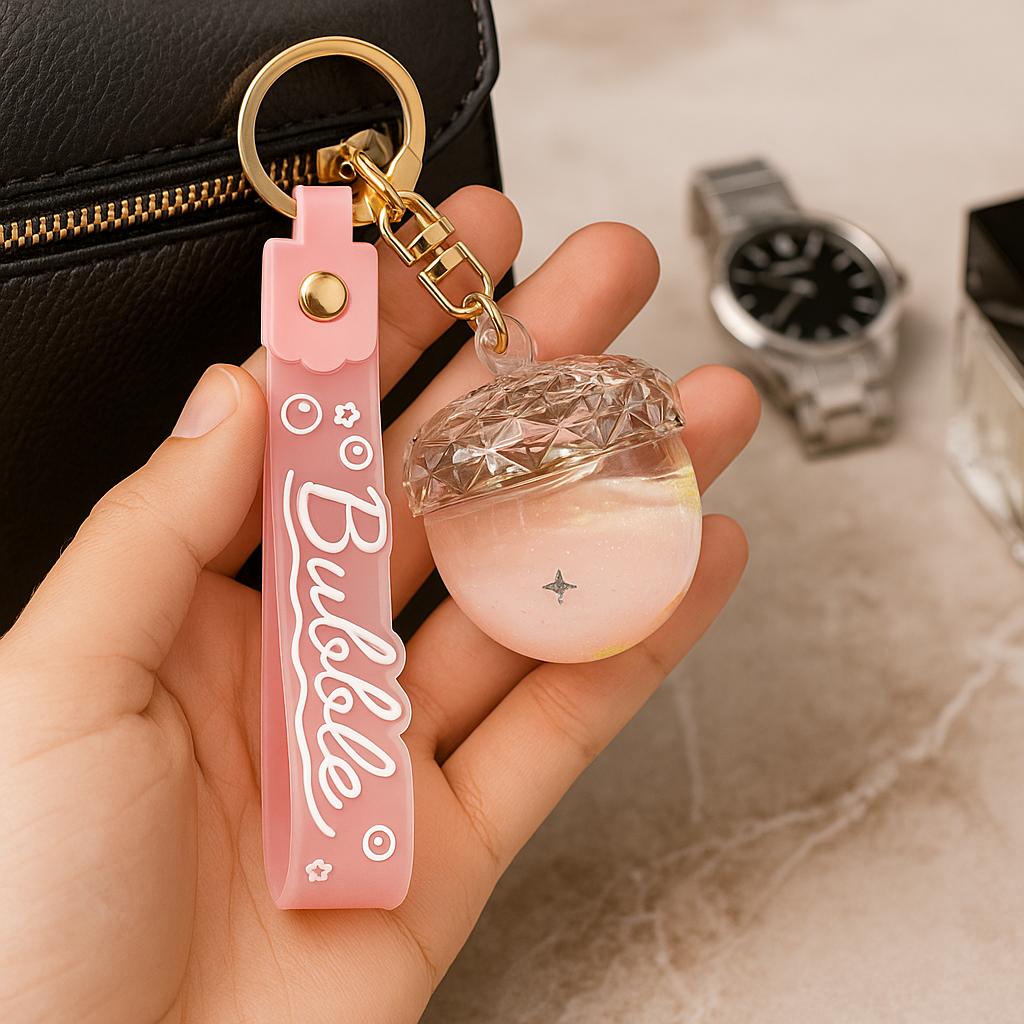 فروش اینترنتی جا کلیدی و اویز کیف اکواریومی مدل فندق از جنس یراق استیل