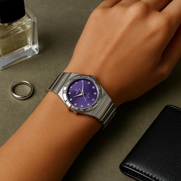 ساعت مچی زنانه مدل امگا از جنس استیل