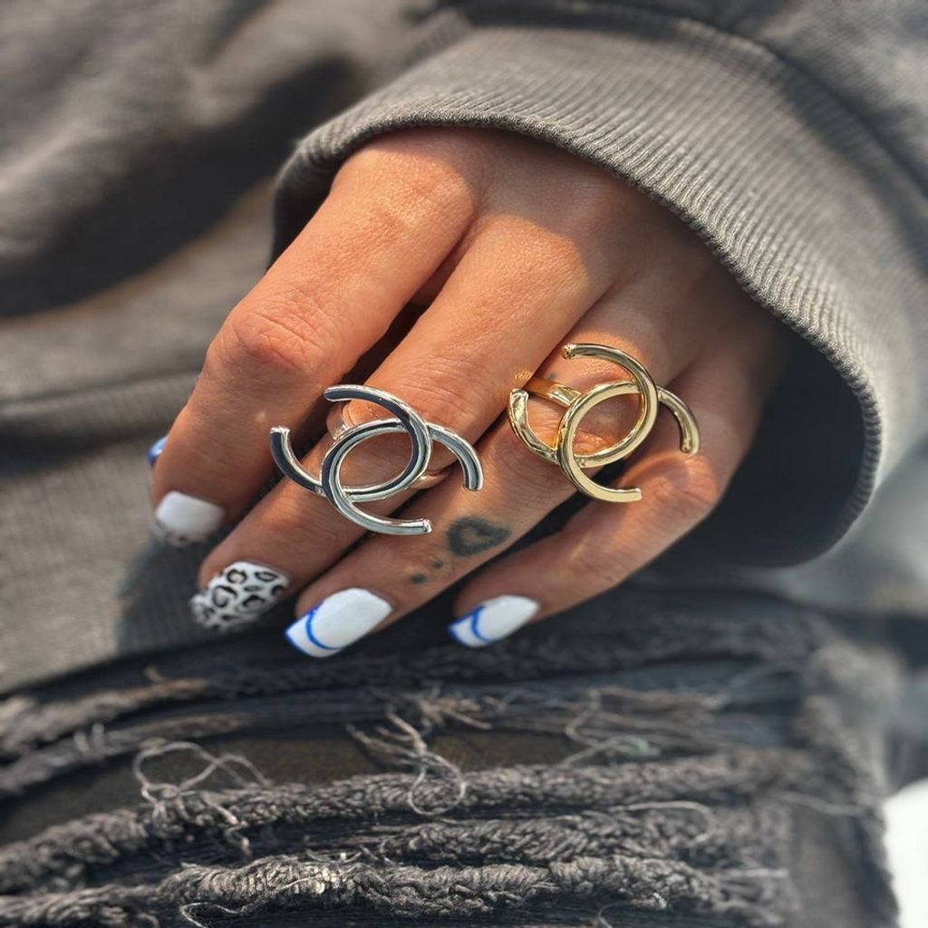 خرید آنلاین انگشتر زنانه شیک طرح فشن از جنس استیل ضد زنگ