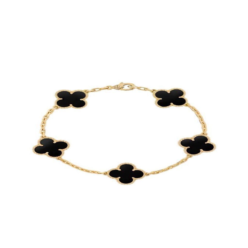 مشخصات دستبند زنانه زنجیری ونکلیف مدل 5 پلاک