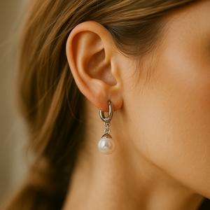 گوشواره زنانه  حلقه ای مدل اویزدار ژوپینگ