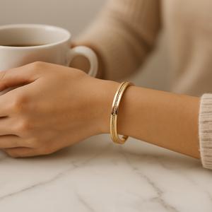 دستبند زنانه بنگل مدل فانتزی از جنس استیل