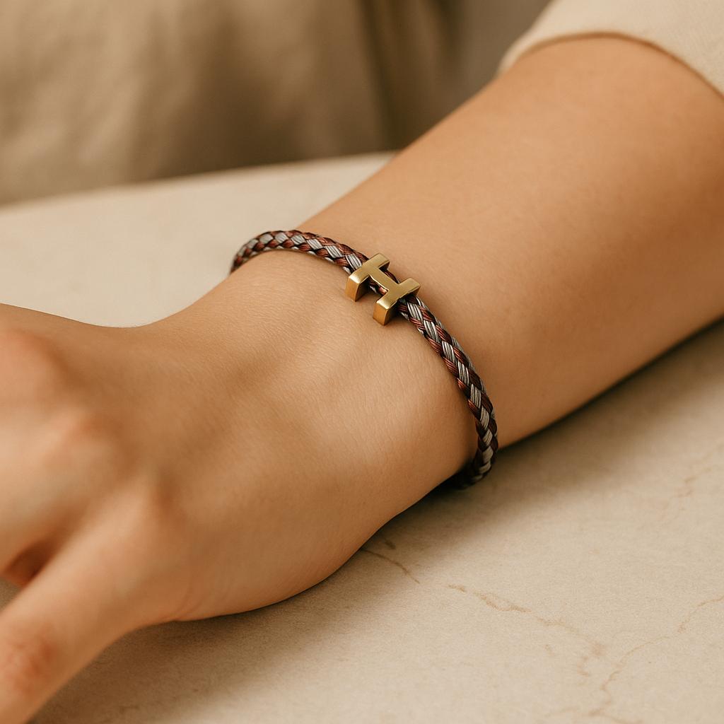 خرید انلاین دستبند زنانه کنفی مدل هرمس از جنس استیل