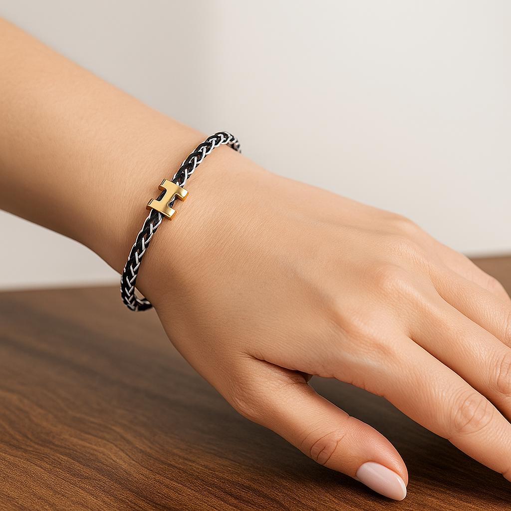 خرید اینترنتی دستبند زنانه کنفی مدل هرمس از جنس استیل