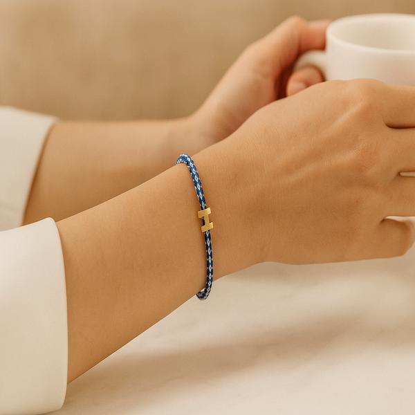 دستبند زنانه کنفی مدل هرمس از جنس استیل