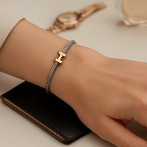 خرید آنلاین دستبند زنانه کنفی مدل هرمس از جنس استیل