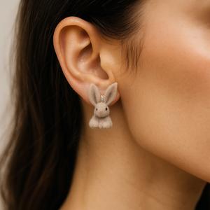 گوشواره زنانه مدل عروسکی از جنس میخ استیل