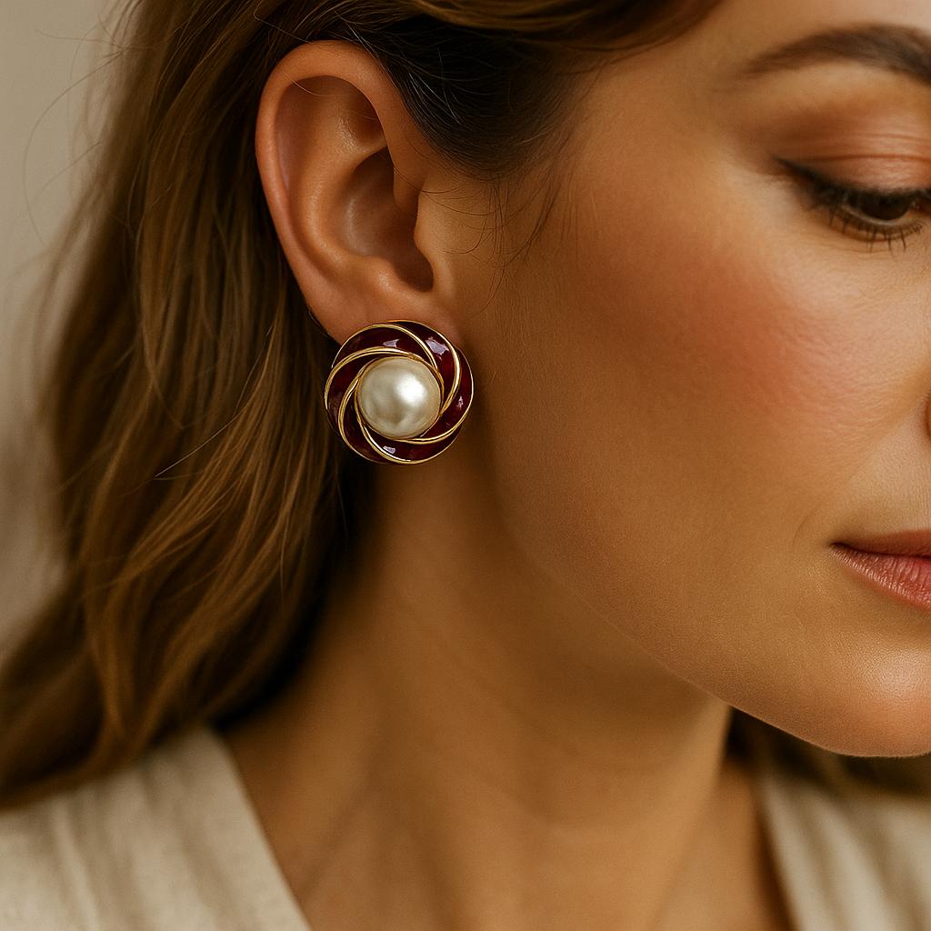 خرید انلاین گوشواره زنانه مدل میناکاری از جنس ابکاری رادیوم