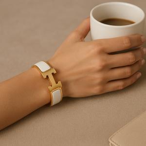 دستبند زنانه بنگل مدل هرمس از جنس استیل