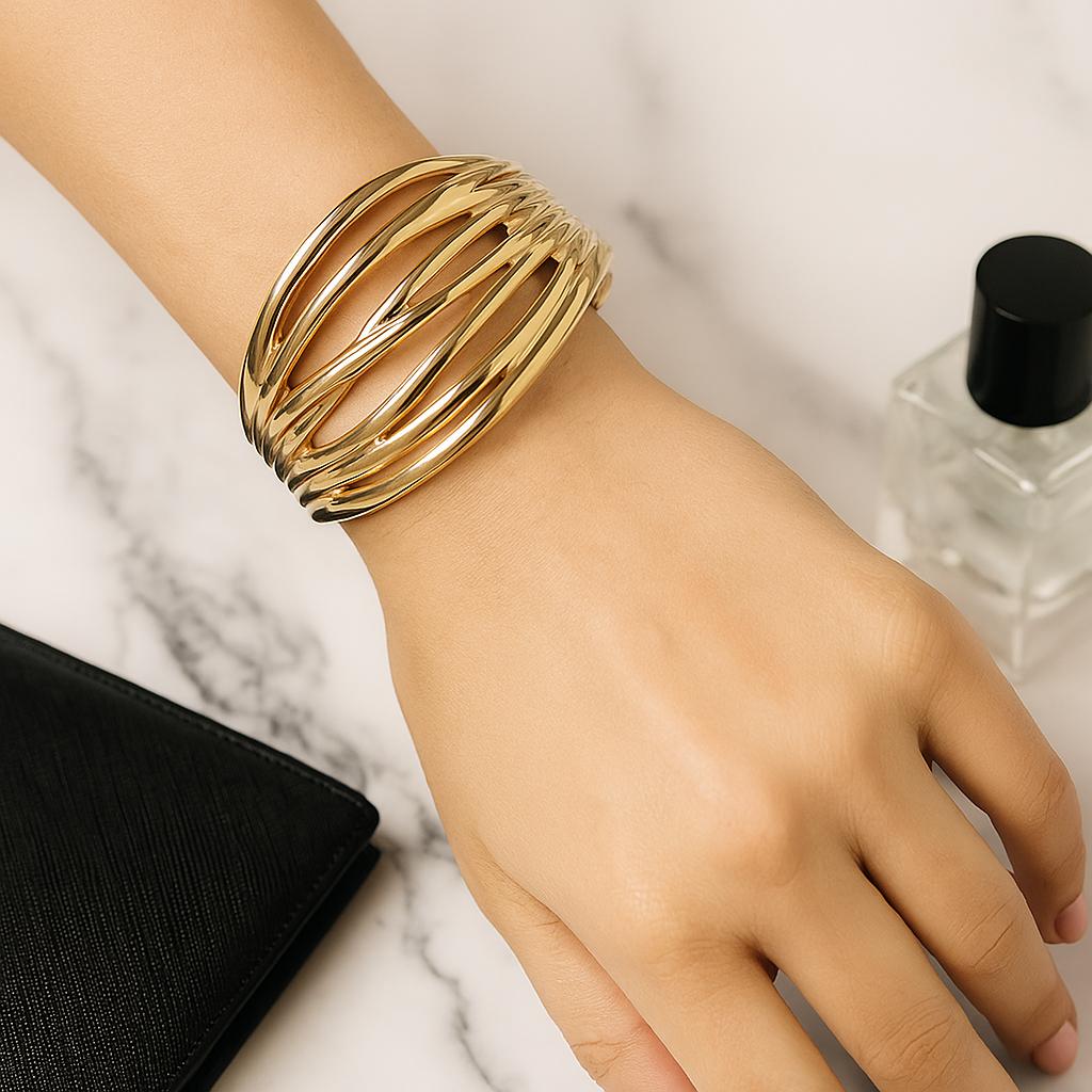 خرید آنلاین دستبند زنانه بنگل مدل فانتزی از جنس ابکاری رادیوم