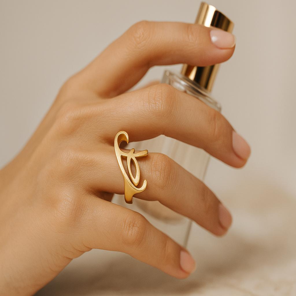 مشخصات انگشتر زنانه شیک طرح وطن از جنس ابکاری رادیوم