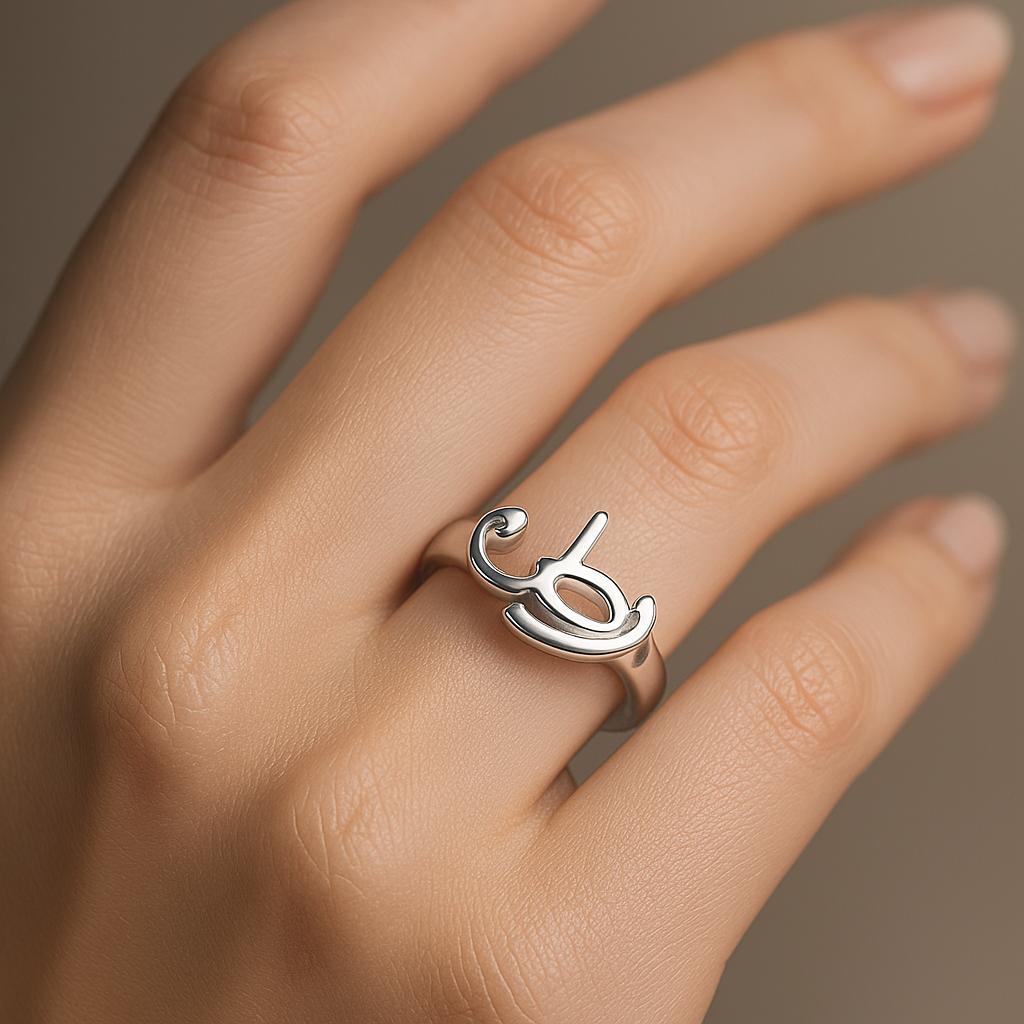 خرید اینترنتی انگشتر زنانه شیک طرح وطن از جنس ابکاری رادیوم