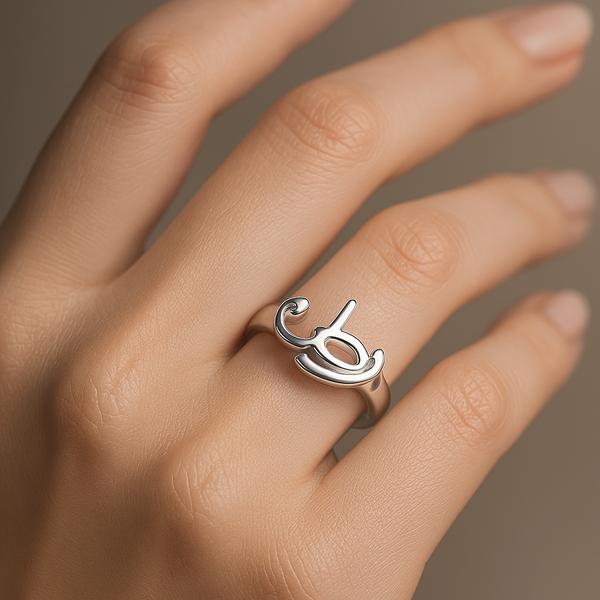 انگشتر زنانه شیک طرح وطن از جنس ابکاری رادیوم