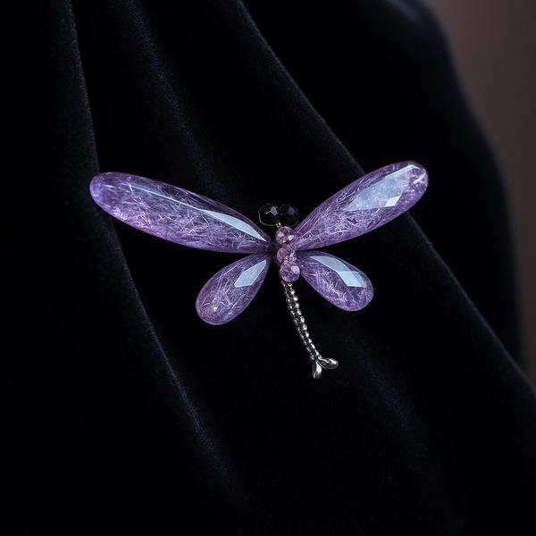 سنجاق سینه زنانه مدل قاصدک از جنس ابکاری رادیوم