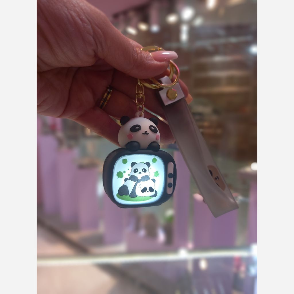 قیمت ارزان جاکلیدی سیلیکونی پاندای چراغ دار