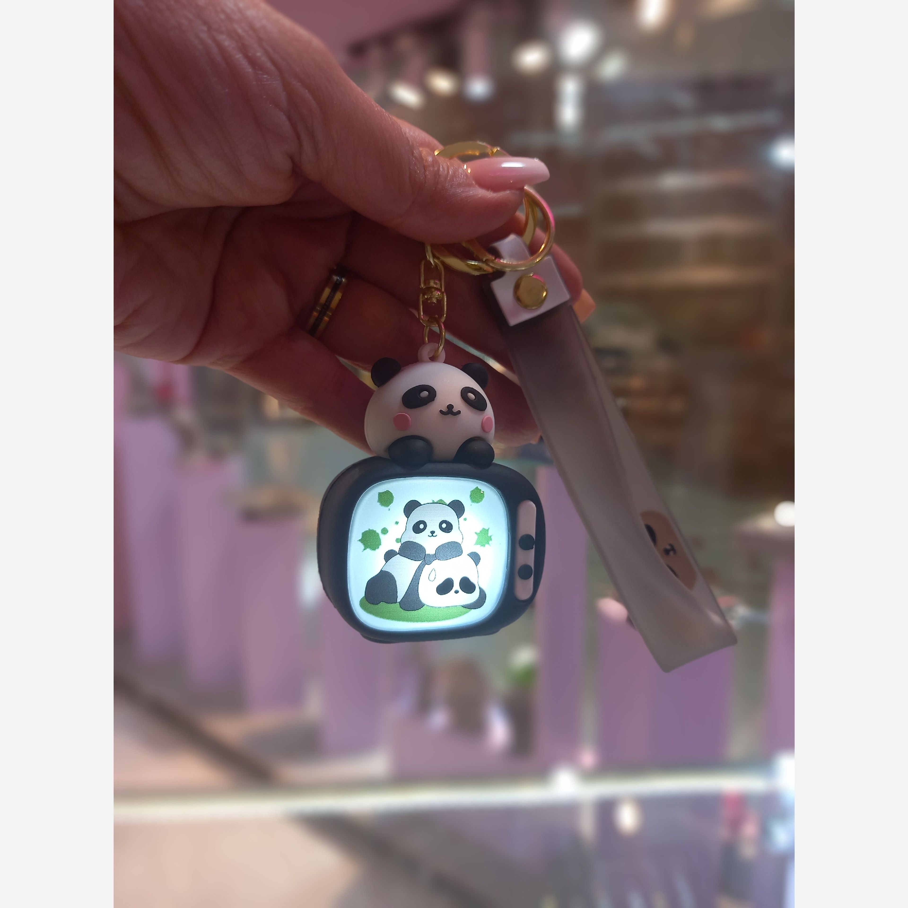 قیمت ارزان جاکلیدی سیلیکونی پاندای چراغ دار