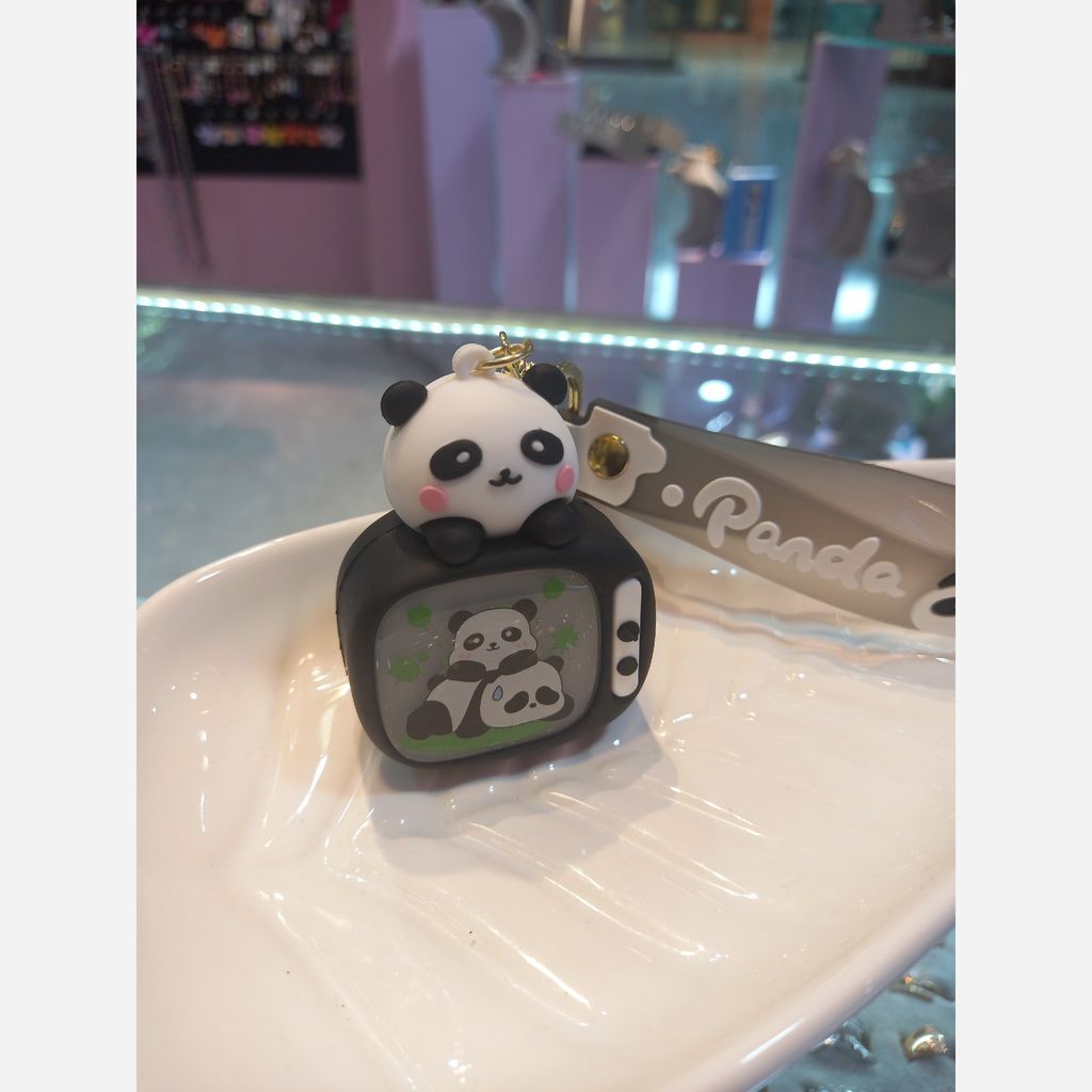 قیمت ارزان جاکلیدی سیلیکونی پاندای چراغ دار