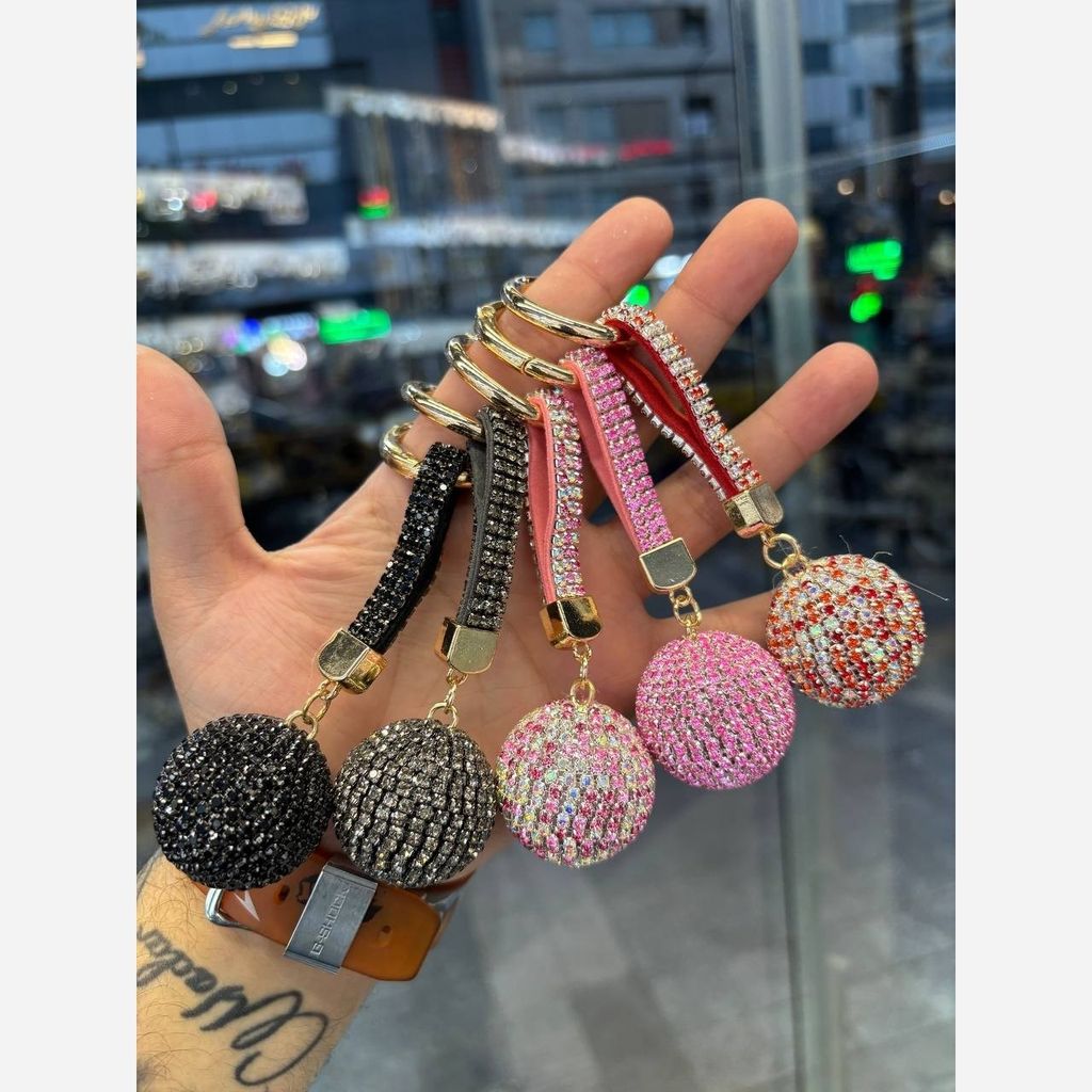 خرید اینترنتی جاکلیدی فول نگین توپی