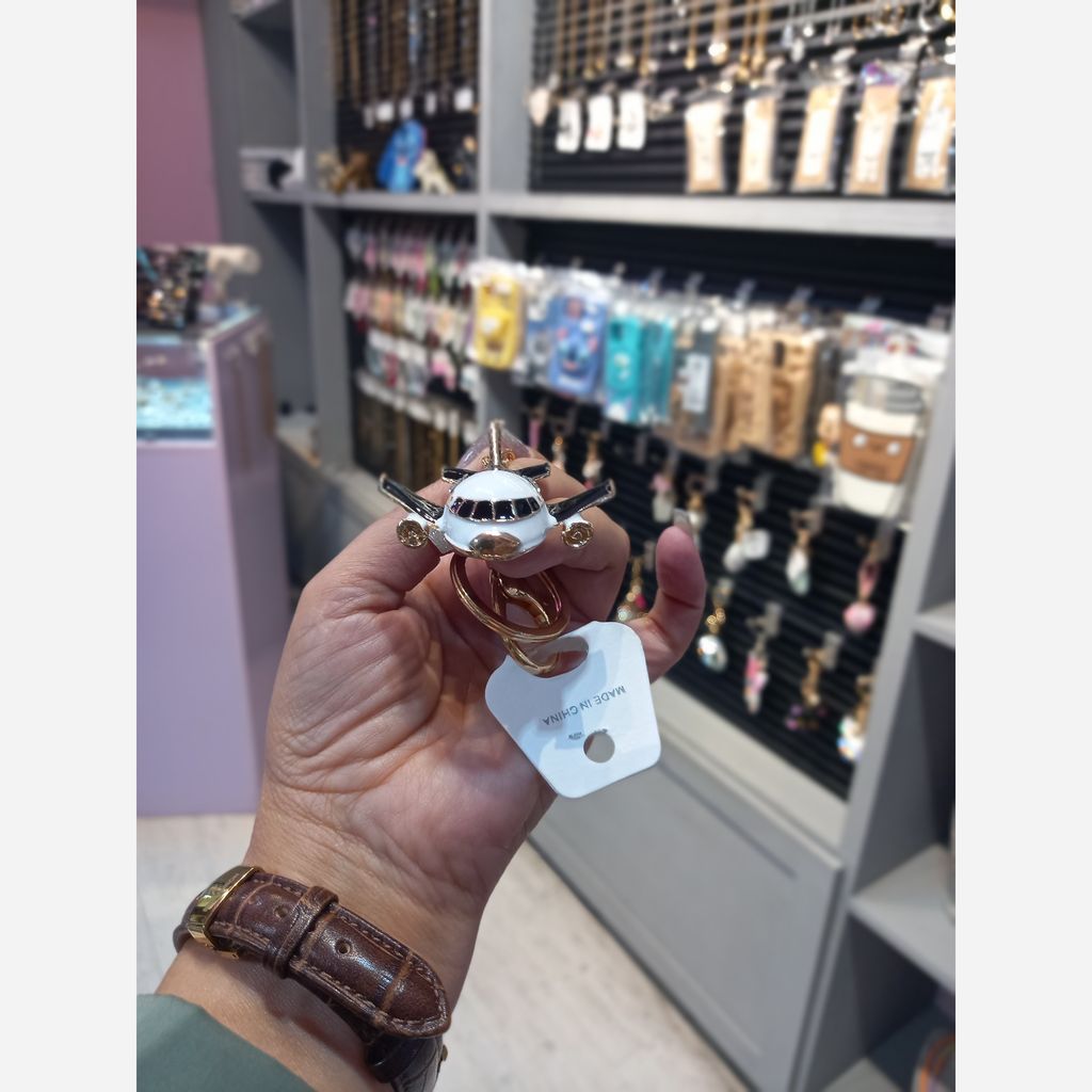 قیمت جاکلیدی طرح هواپیما نگین دار 