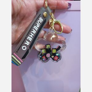 خرید آنلاین جاکلیدی اکواریومی طرح گل و حروف