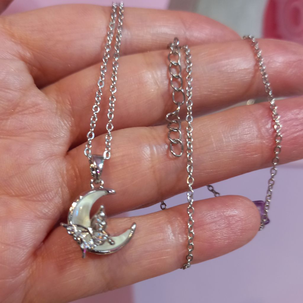 خرید انلاین گردنبند ماه و پروانه 