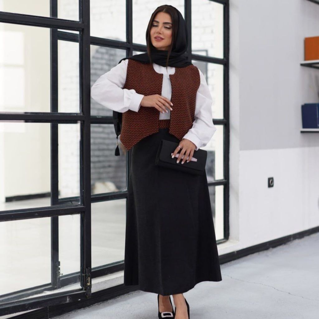 فروش اینترنتی ست سه تیکه  یلدا جلیقه شومیز دامن