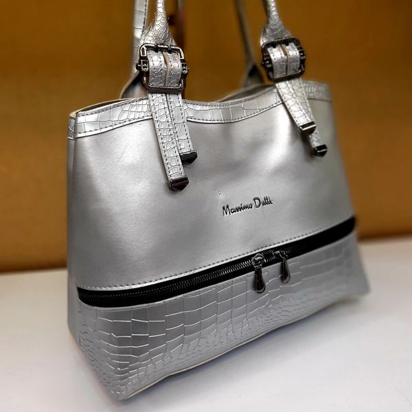 کیف نقره‌ای مدل Massimo Dutti