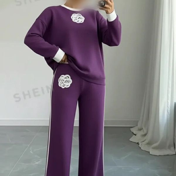 ست بلوز و شلوار طرح گل کد 50305