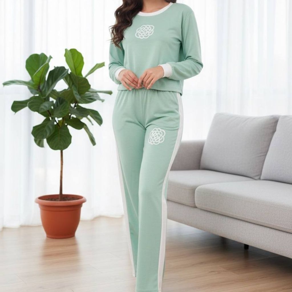 مشخصات ست بلوز و شلوار طرح گل کد 50305