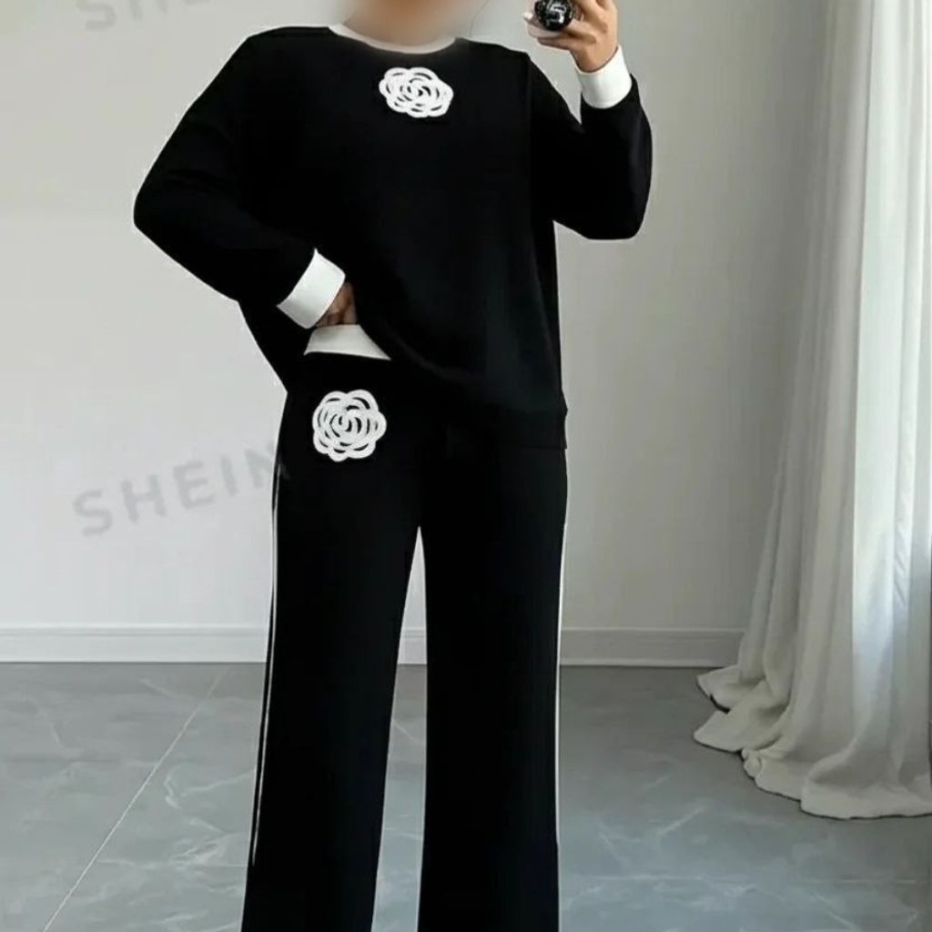 خرید انلاین ست بلوز و شلوار طرح گل کد 50305